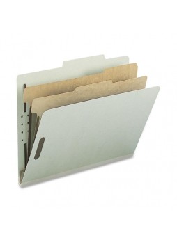 Letter - 8.50" Width x 11" Sheet Size - 2" ExpansionProng K Style Fastener - 2", 1" Fastener Capacity for Folder, Divider - 2/5 Tab Cut - 2 Dividers - 25 pt. Folder Thickness - Gray/Green - 10 / Box - NAT01057